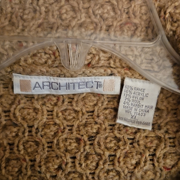 Architect Tan Women's Cardigan Sweater - Picture 2 of 5